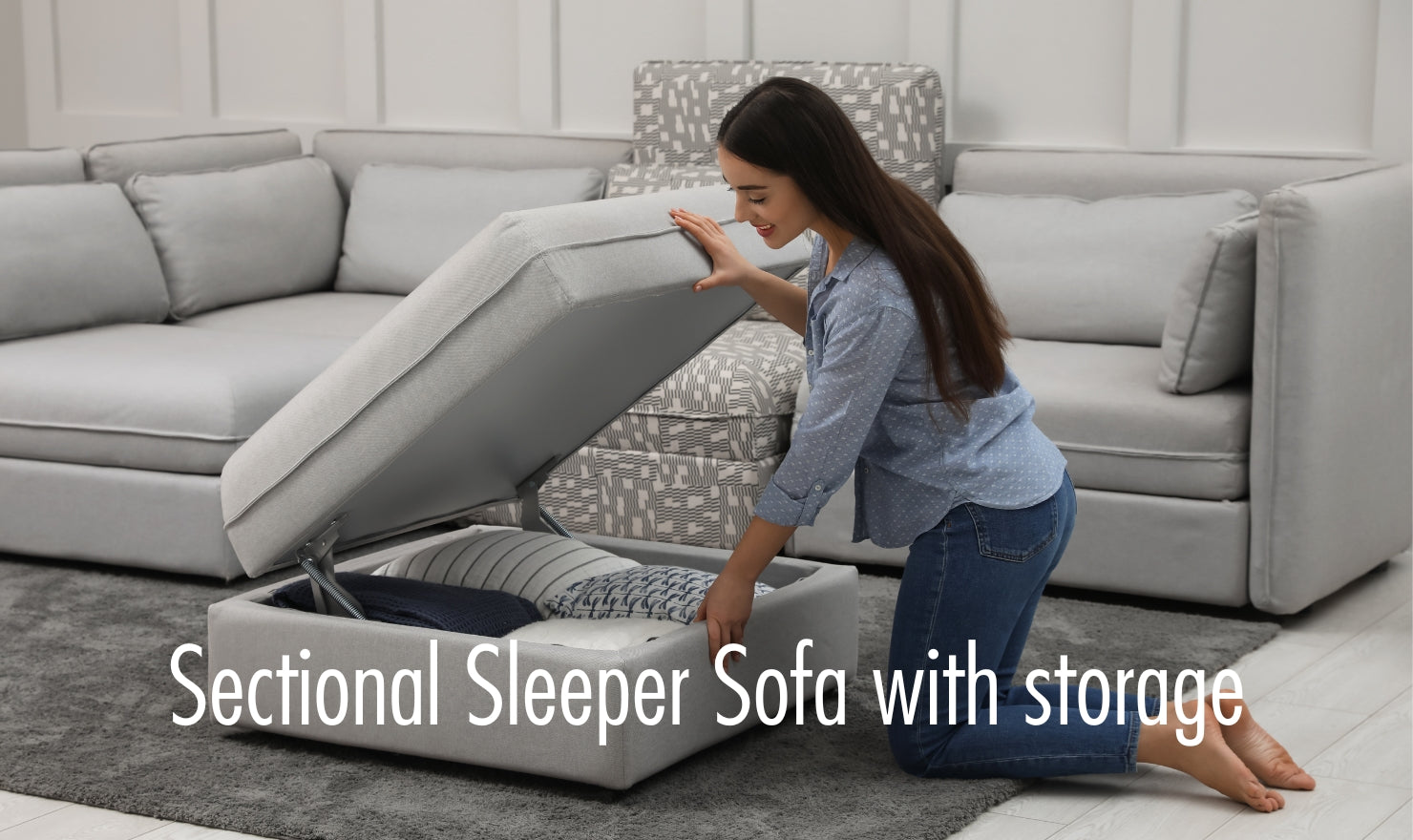 Sectional Sleeper Sofa With Storage