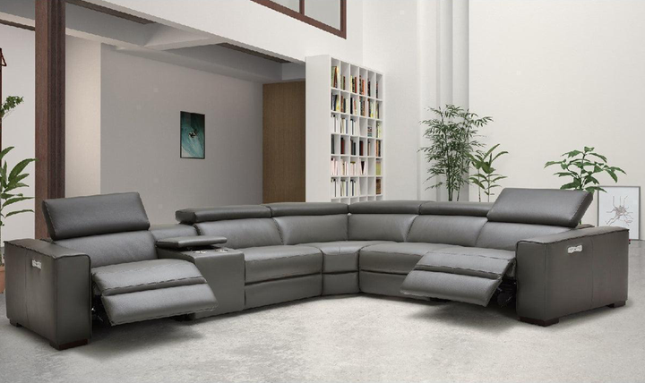 Jennifer Italia Incanto 4-Seater L-Shaped Leather Motion Sectional