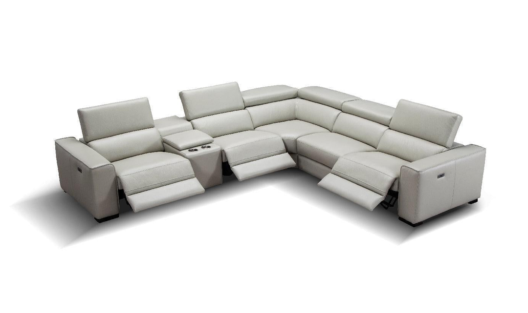 Jennifer Italia Incanto 4-Seater L-Shaped Leather Motion Sectional