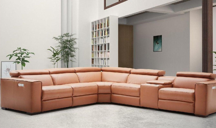 Jennifer Italia Incanto 4-Seater L-Shaped Leather Motion Sectional