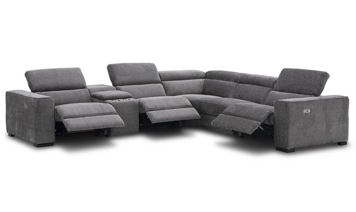 Jennifer Italia Incanto 4-Seater L-Shaped Leather Motion Sectional