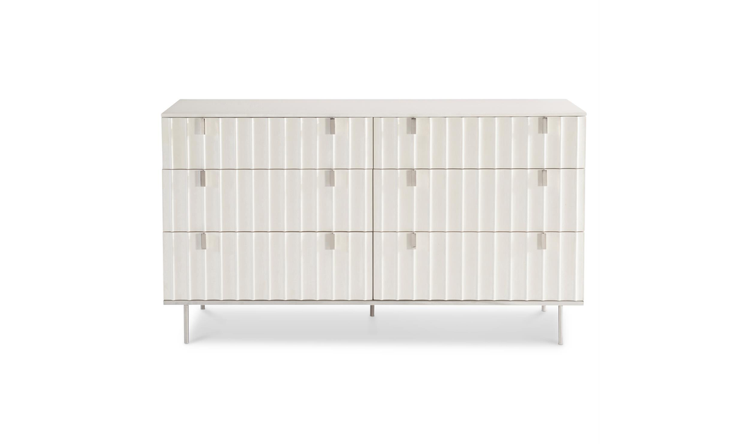 Bernhardt Modulum Wooden 6-drawer Dresser In Beige