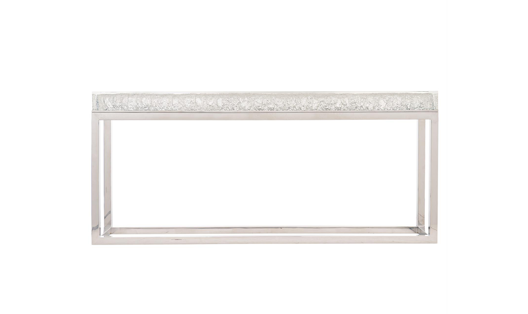 Bernhardt Arctic Rectangle Console Table With Acrylic Top