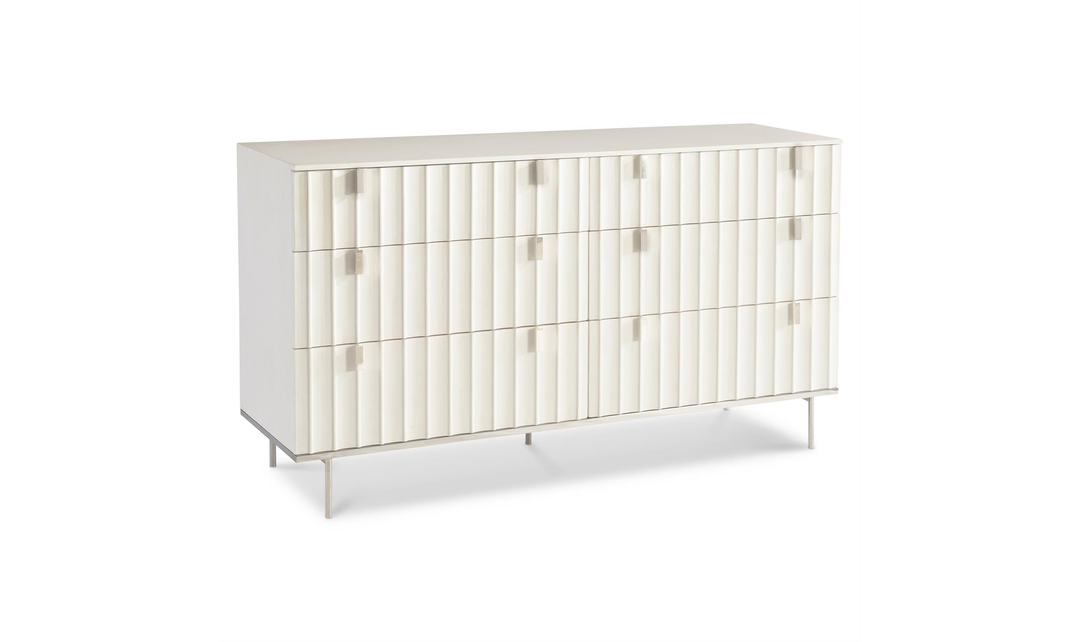 Bernhardt Modulum Wooden 6-drawer Dresser In Beige