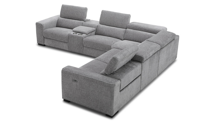 Jennifer Italia Incanto 4-Seater L-Shaped Leather Motion Sectional