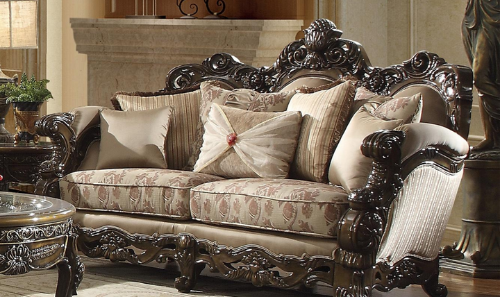 Busch Fabric Loveseat In Brown- jennifer furniture