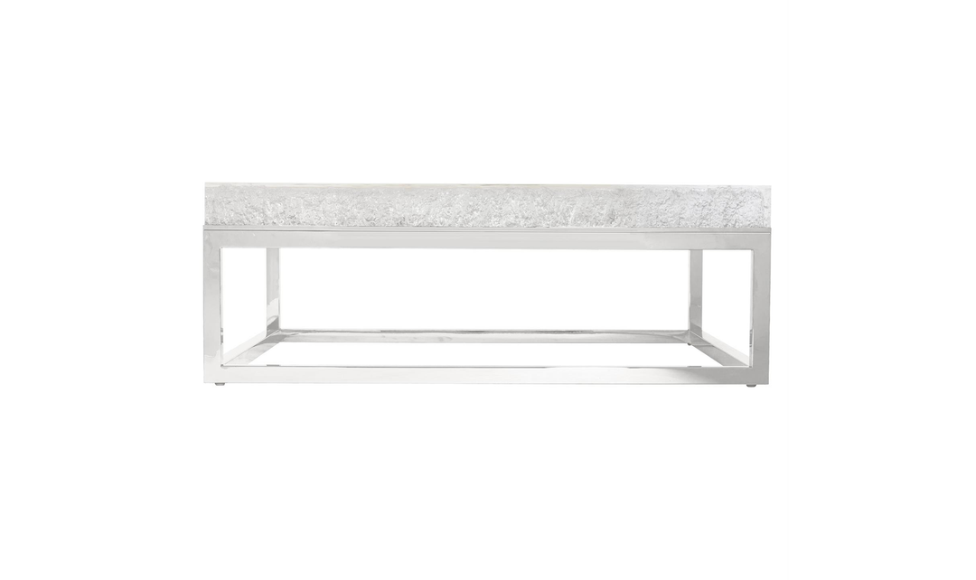 Bernhardt Arctic White Cocktail Table With Adjustable Glides