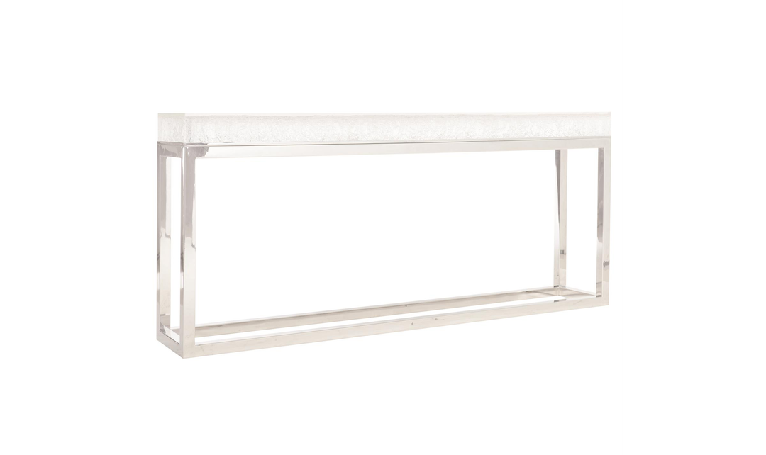 Bernhardt Arctic Rectangle Console Table With Acrylic Top