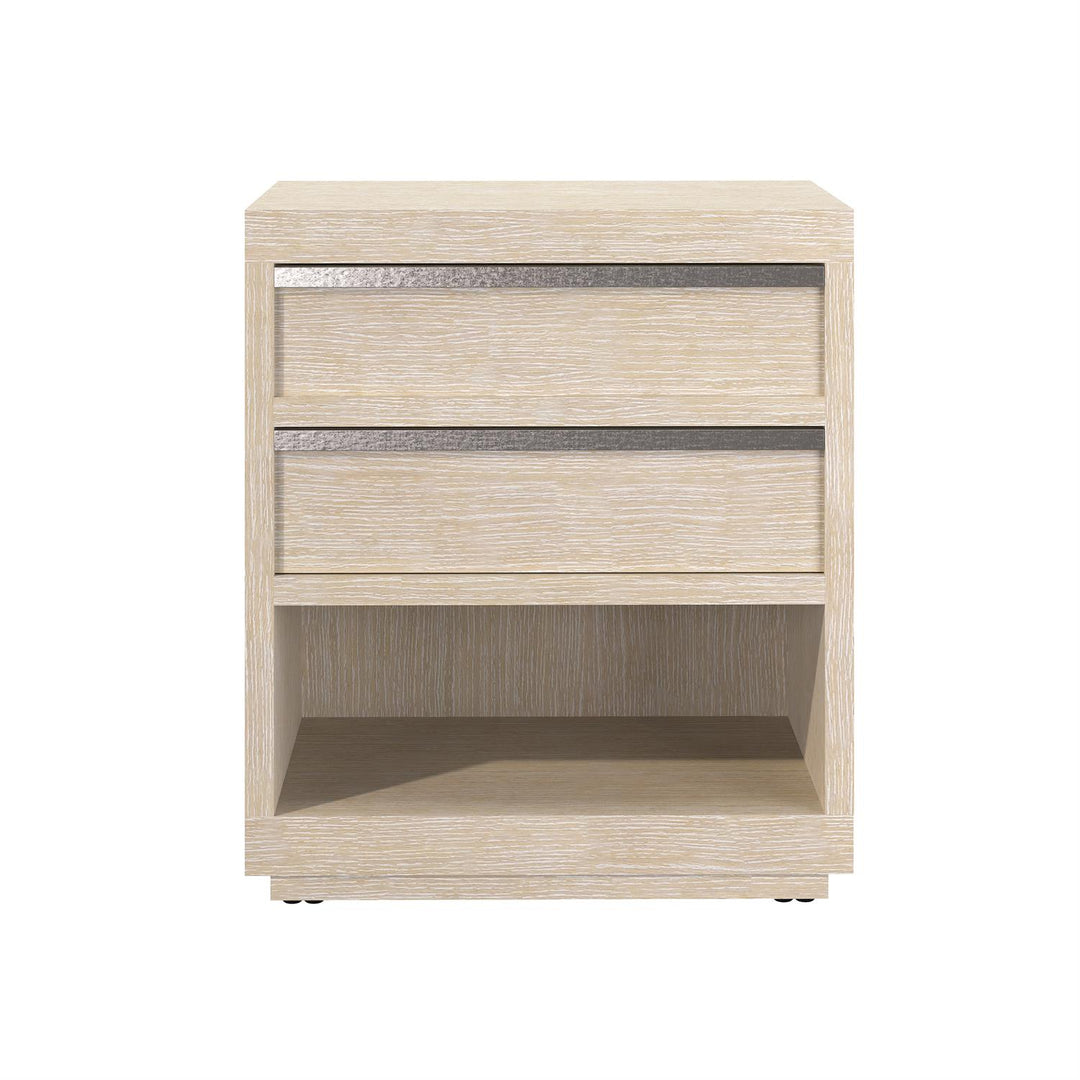 Bernhardt Solaria 3-Drawer Ash Wood Nightstand in Dune Finish