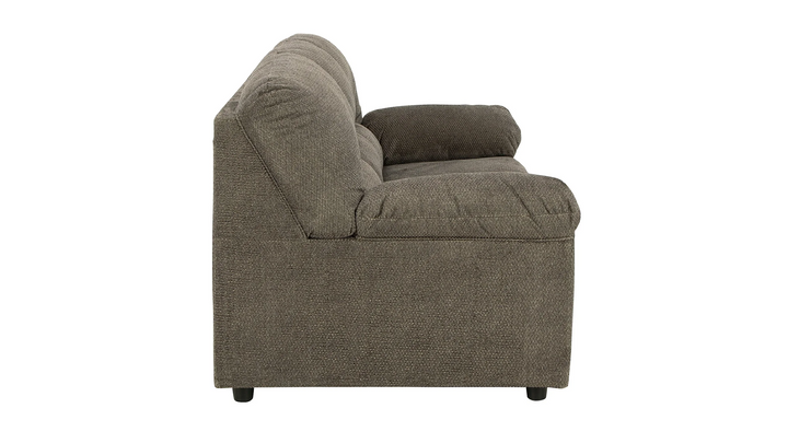 Ashley  Norlou Brown Fabric Loveseat with Pillow Arms