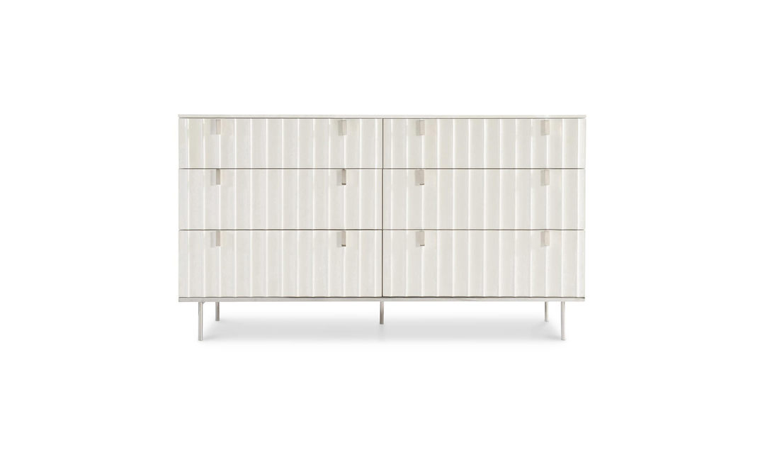 Bernhardt Modulum Wooden 6-drawer Dresser In Beige