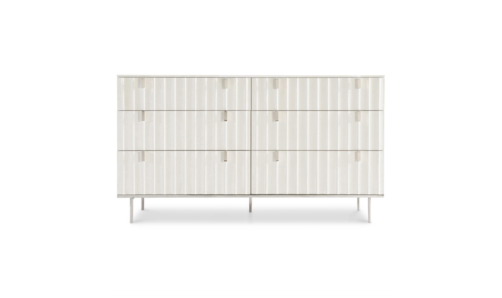 Bernhardt Modulum Wooden 6-drawer Dresser In Beige