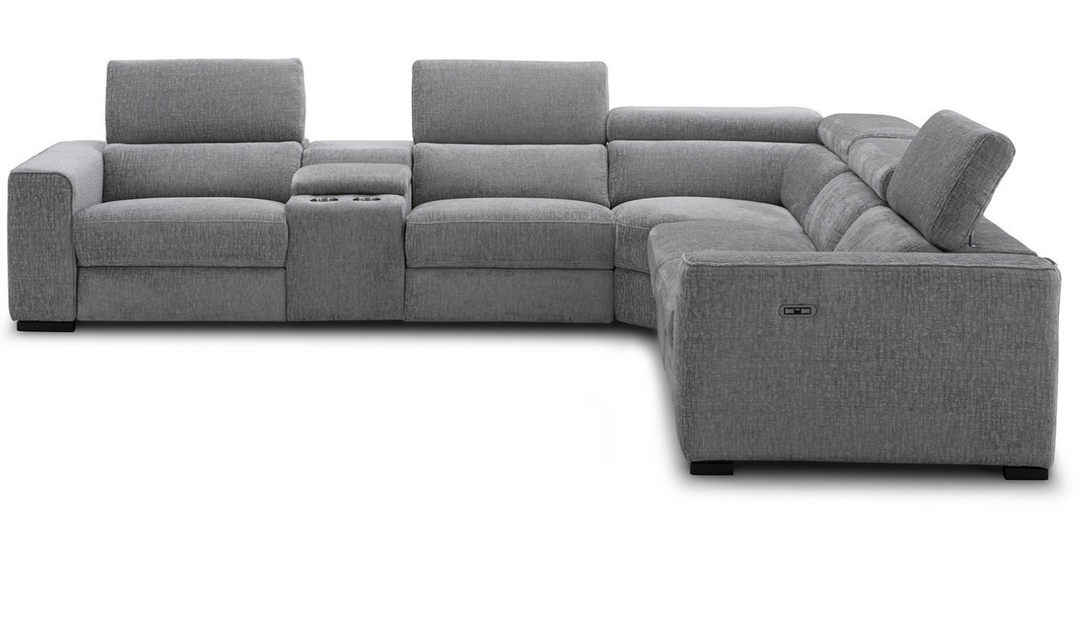 Jennifer Italia Incanto 4-Seater L-Shaped Leather Motion Sectional