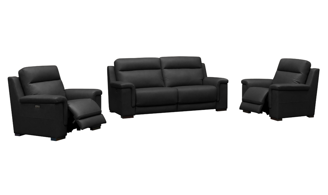 Gio Italia Palermo Power Recliner Sofa With USB Port in Black