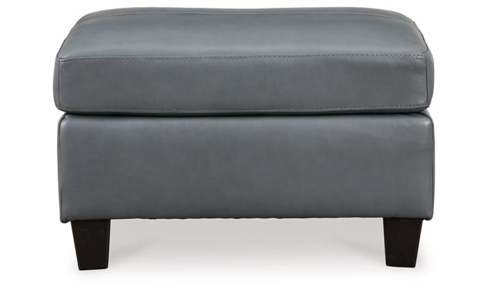 Ashley  Genoa Firmly Cushioned Leather Ottoman