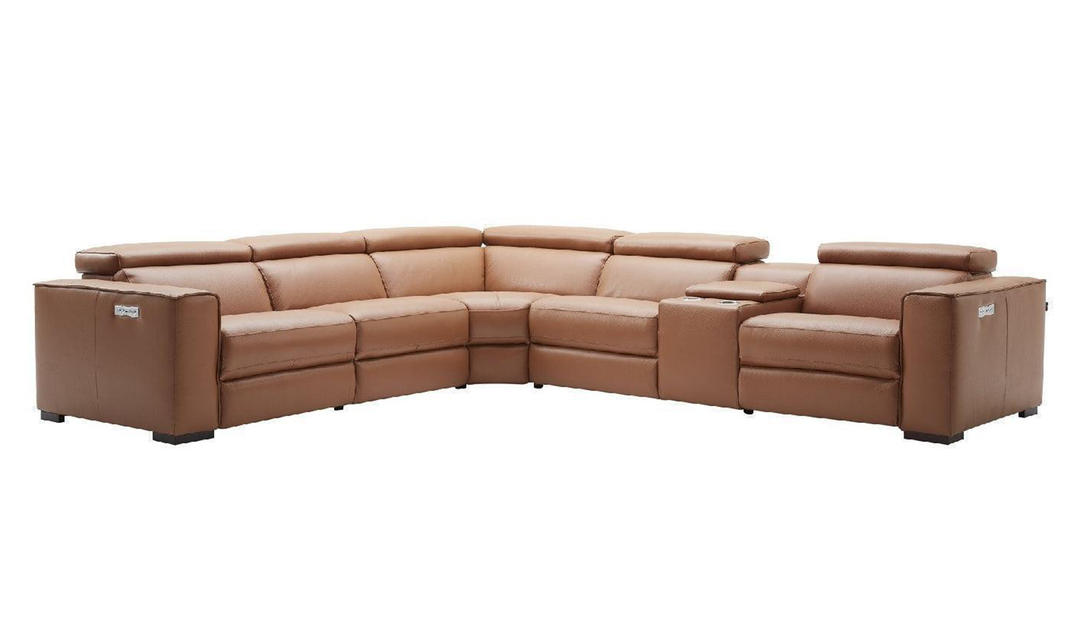 Jennifer Italia Incanto 4-Seater L-Shaped Leather Motion Sectional