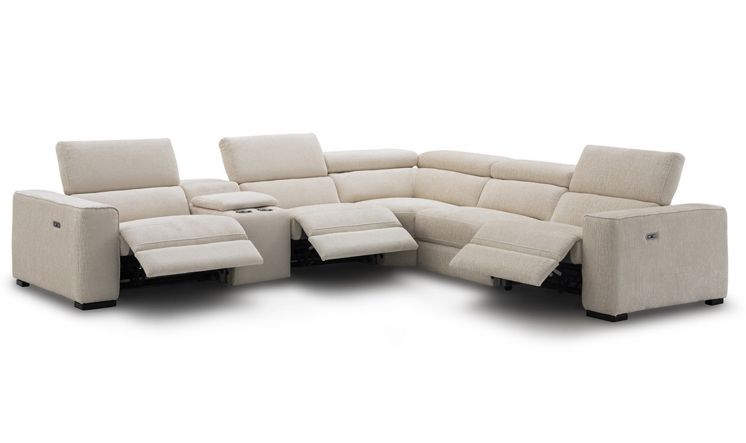 Jennifer Italia Incanto 4-Seater L-Shaped Leather Motion Sectional