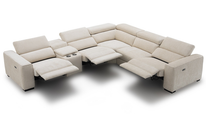 Jennifer Italia Incanto 4-Seater L-Shaped Leather Motion Sectional