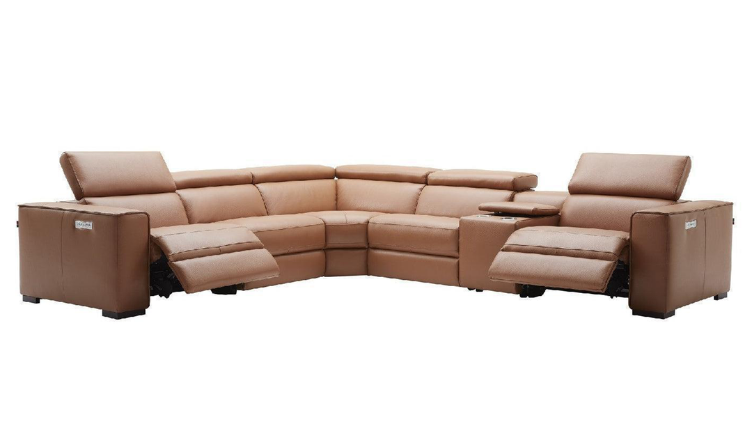 Jennifer Italia Incanto 4-Seater L-Shaped Leather Motion Sectional