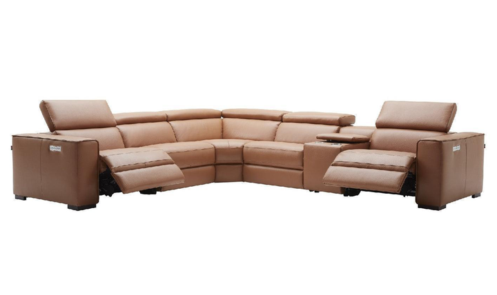 Jennifer Italia Incanto 4-Seater L-Shaped Leather Motion Sectional