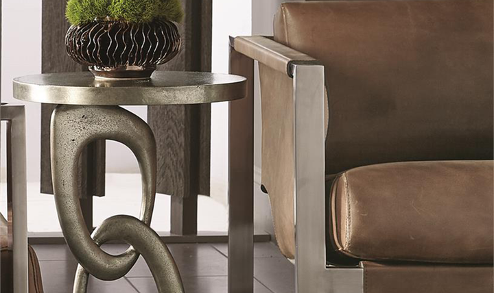 Bernhardt Linea Metal Interlocking Chairside Table