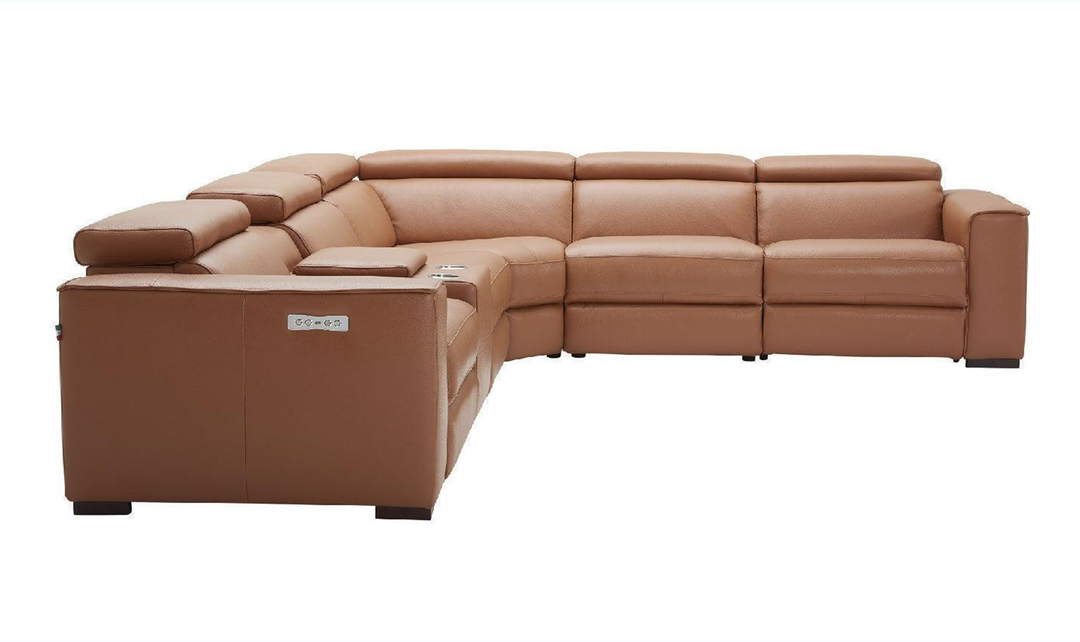 Jennifer Italia Incanto 4-Seater L-Shaped Leather Motion Sectional