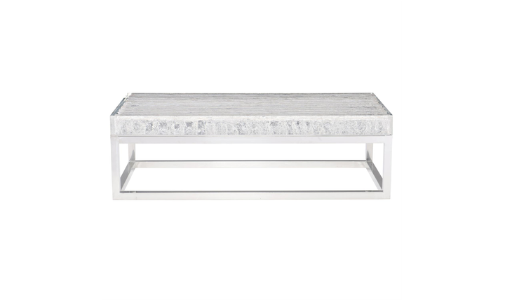 Bernhardt Arctic White Cocktail Table With Adjustable Glides