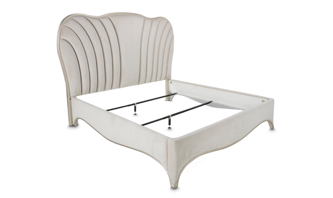 AICO London Place Bed in Creamy Pearl Finish