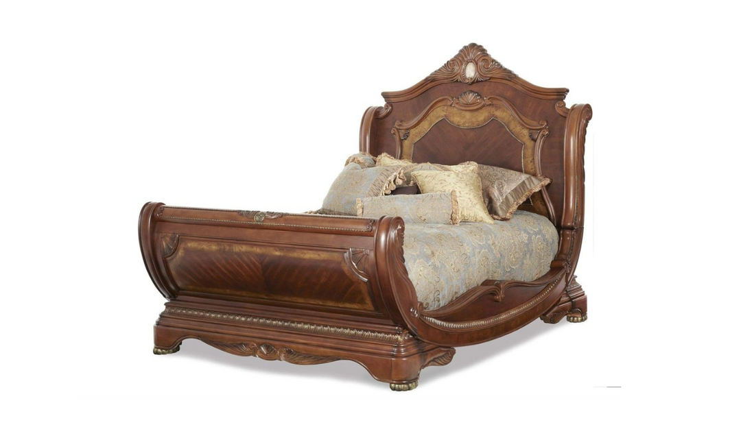 AICO Michael Amini Cortina Sleigh Bedroom Set-jenniferfurniture