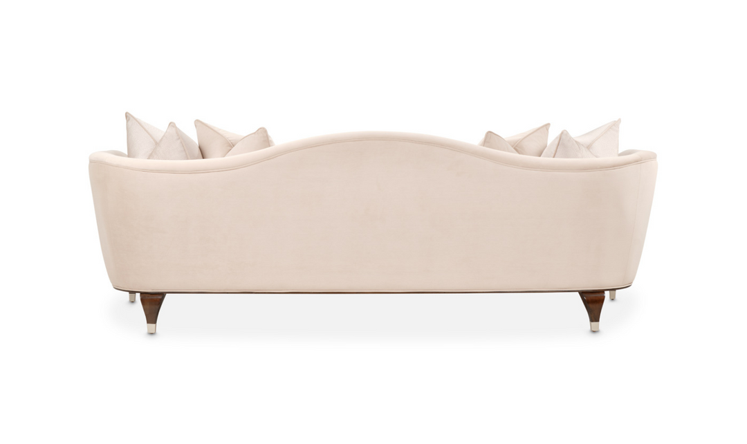 AICO Paris 3-Seater Chic Fabric Sofa in Beige