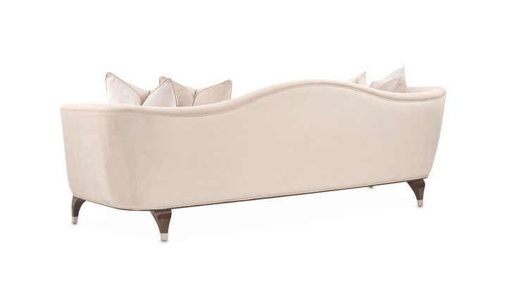 AICO Paris 3-Seater Chic Fabric Sofa in Beige