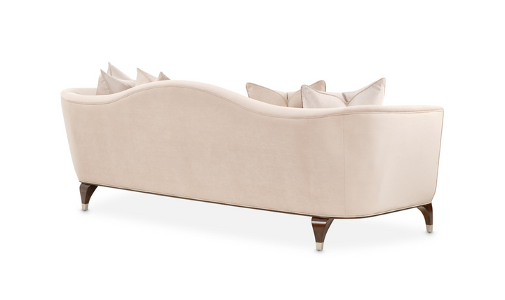 AICO Paris 3-Seater Chic Fabric Sofa in Beige