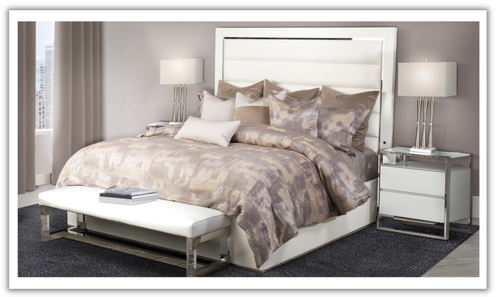 AICO State Street - Queen Upholstered Panel Bed