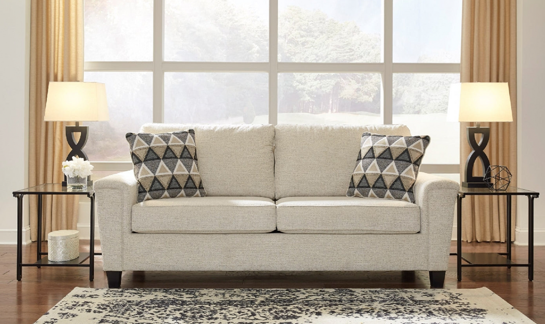 Abinger 2-Seater Polyester Sofa with Faux Wood Leg Finish