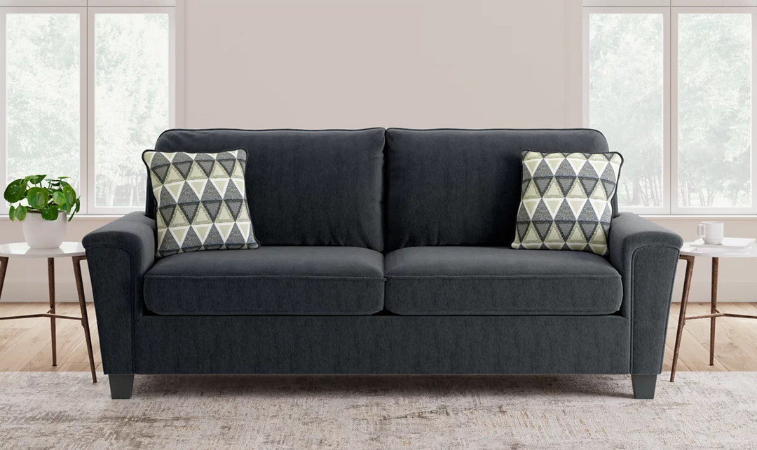 Abinger 2-Seater Polyester Sofa with Faux Wood Leg Finish