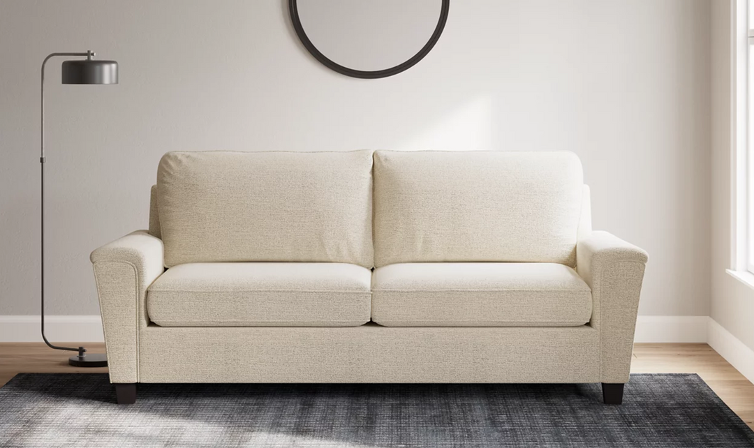 Abinger 2-Seater Polyester Sofa with Faux Wood Leg Finish