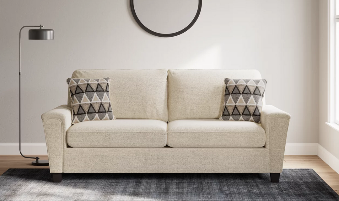 Abinger 2-Seater Polyester Sofa with Faux Wood Leg Finish