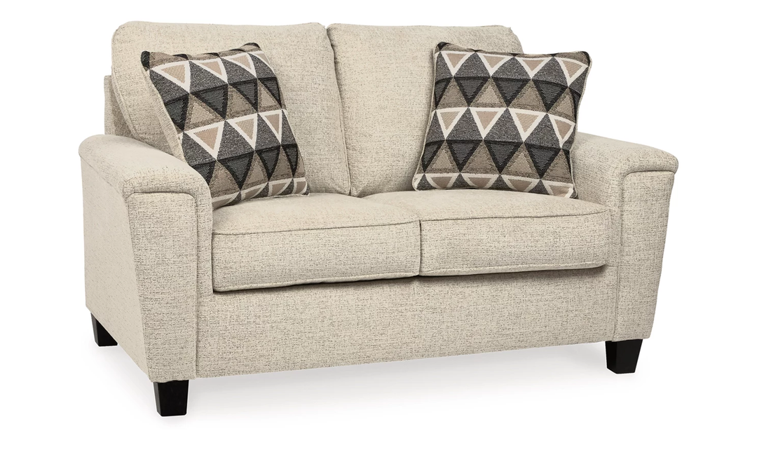 Ashley  Abinger Stationary Fabric Loveseat with Track Arm