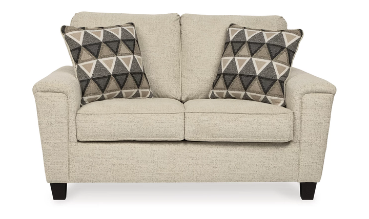 Ashley  Abinger Stationary Fabric Loveseat with Track Arm