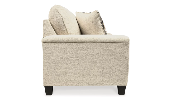 Ashley  Abinger Stationary Fabric Loveseat with Track Arm