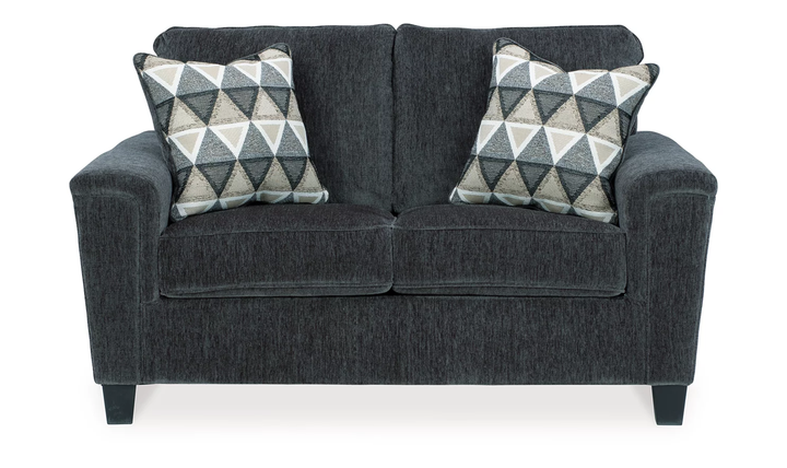 Ashley  Abinger Stationary Fabric Loveseat with Track Arm