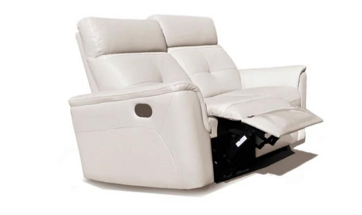 ESF Italia Adonis Leather Manual Reclining Loveseat with Cushion Arms