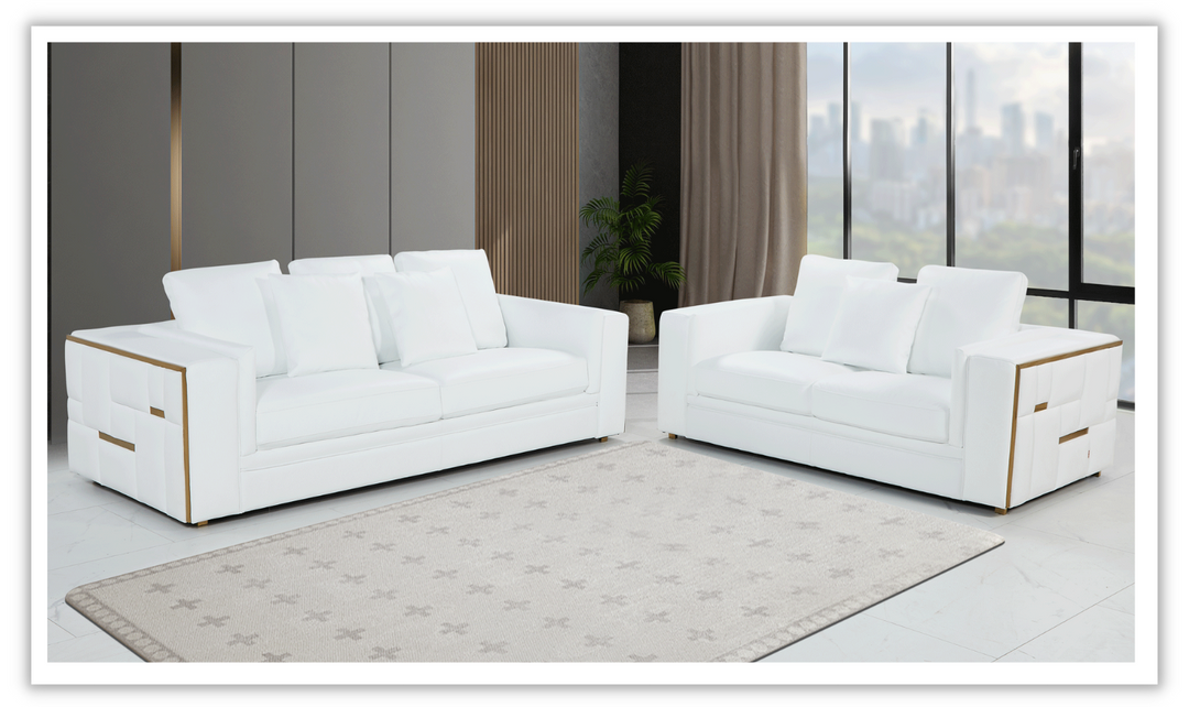 Adorn Loveseat In White