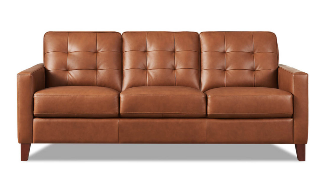 Aiden 3-Seater Leather Sofa With Track Arms