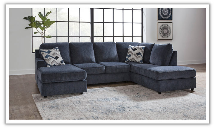 Albar Place U-Shape 2-Piece Sectional in Cobalt