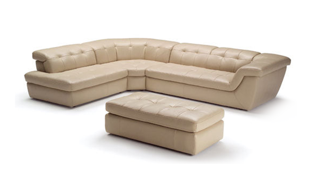 Jennifer Italia Alchimie 4-Seater Italian Leather Tufted Sectional Sofa