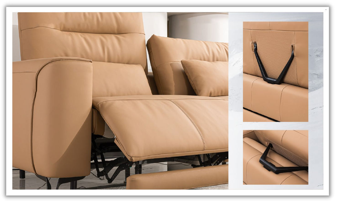 Alessandro 3 Seater Leather Power Recliner Sofa