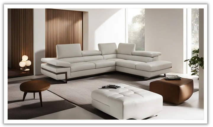 Jennifer Italia Alessia 5-Seater Leather Sectional Sofa with Chaise