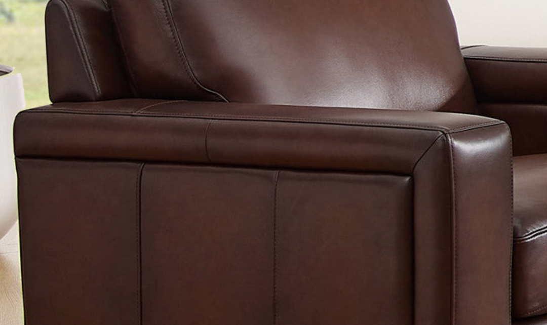 Alice Leather Chair With Track Arms