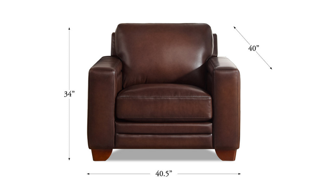 Alice Leather Chair With Track Arms